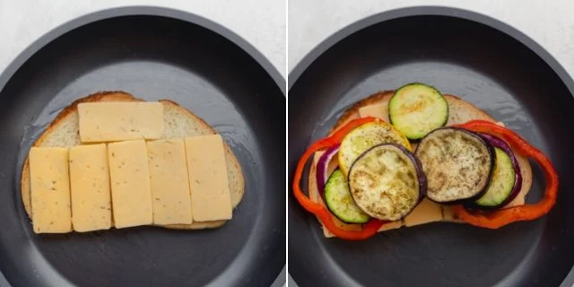 Roasted Vegetable Grilled Cheese Sandwich Roasted Vegetable Grilled Cheese Sandwich